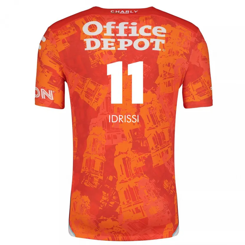 Danxen Herren Oussama Idrissi #11 Orange Weiß Auswärtstrikot Trikot 2024/25 T-Shirt Schweiz