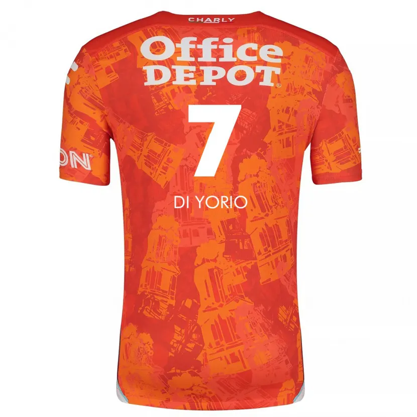 Danxen Herren Lucas Di Yorio #7 Orange Weiß Auswärtstrikot Trikot 2024/25 T-Shirt Schweiz