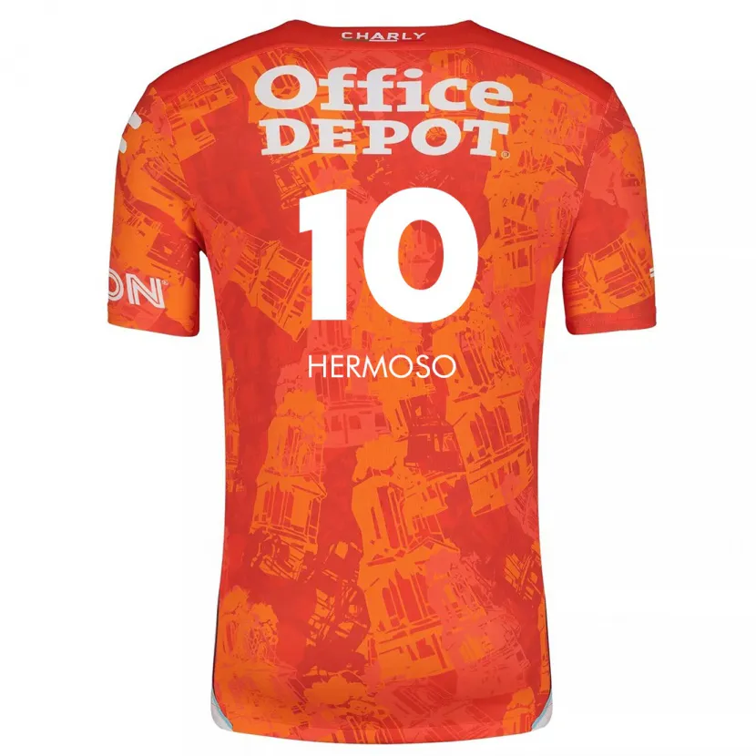 Danxen Herren Jennifer Hermoso #10 Orange Weiß Auswärtstrikot Trikot 2024/25 T-Shirt Schweiz