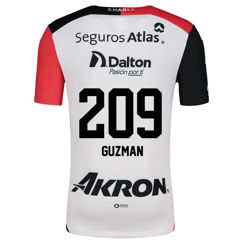 Danxen Herren Jorge Guzmán #209 Weiß Rot Schwarz Auswärtstrikot Trikot 2024/25 T-Shirt Schweiz