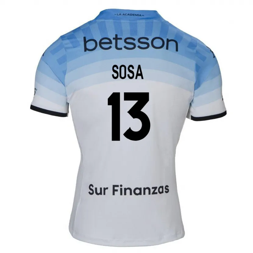 Danxen Herren Santiago Sosa #13 Weiß Blau Schwarz Auswärtstrikot Trikot 2024/25 T-Shirt Schweiz