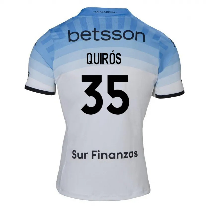 Danxen Herren Santiago Quirós #35 Weiß Blau Schwarz Auswärtstrikot Trikot 2024/25 T-Shirt Schweiz