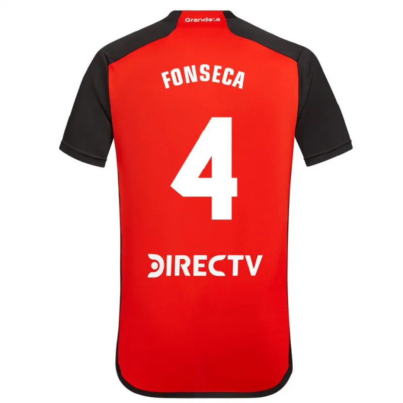 Danxen Herren Nicolás Fonseca #4 Rot Schwarz Weiß Auswärtstrikot Trikot 2024/25 T-Shirt Schweiz