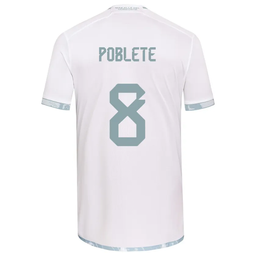 Danxen Herren Israel Poblete #8 Weiß Grau Auswärtstrikot Trikot 2024/25 T-Shirt Schweiz