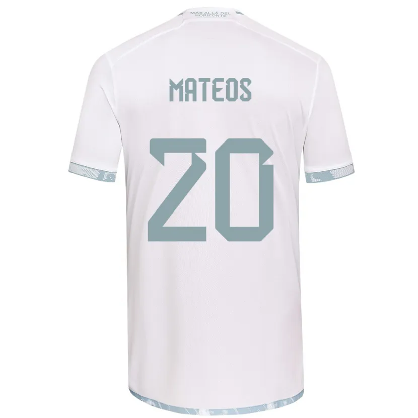 Danxen Herren Federico Mateos #20 Weiß Grau Auswärtstrikot Trikot 2024/25 T-Shirt Schweiz