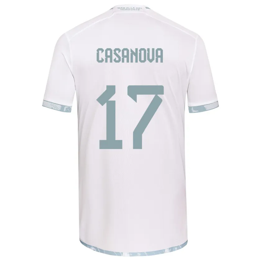 Danxen Herren Luis Casanova #17 Weiß Grau Auswärtstrikot Trikot 2024/25 T-Shirt Schweiz