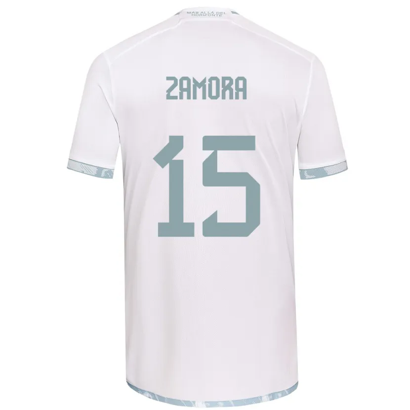 Danxen Herren Daniela Zamora #15 Weiß Grau Auswärtstrikot Trikot 2024/25 T-Shirt Schweiz