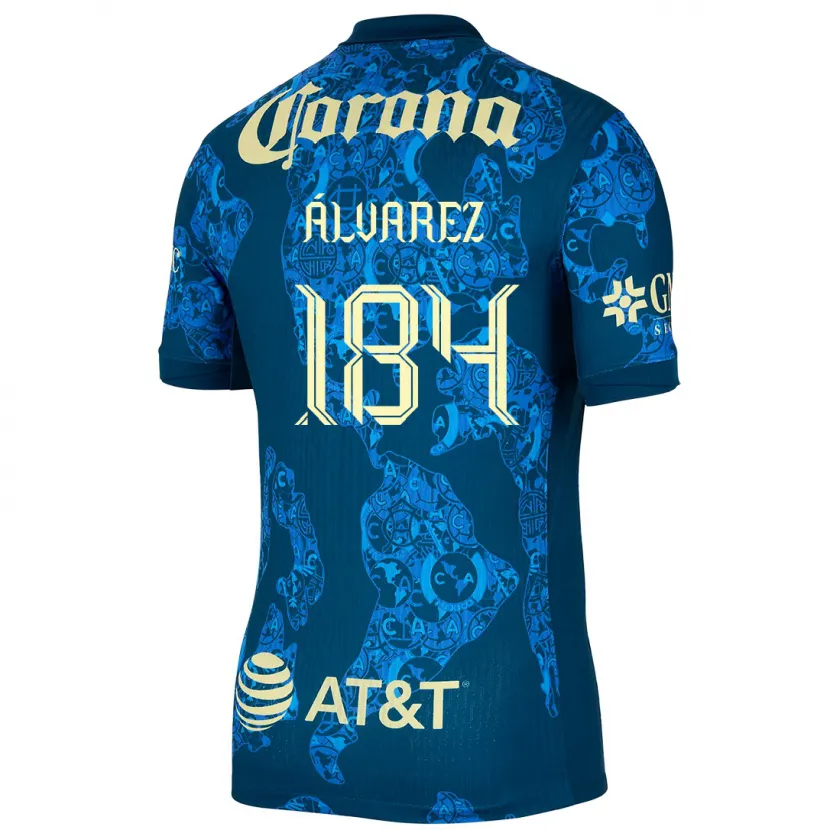 Danxen Herren Antonio Álvarez #184 Blau Gelb Auswärtstrikot Trikot 2024/25 T-Shirt Schweiz