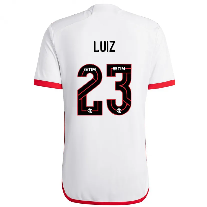 Danxen Herren David Luiz #23 Weiß Rot Auswärtstrikot Trikot 2024/25 T-Shirt Schweiz