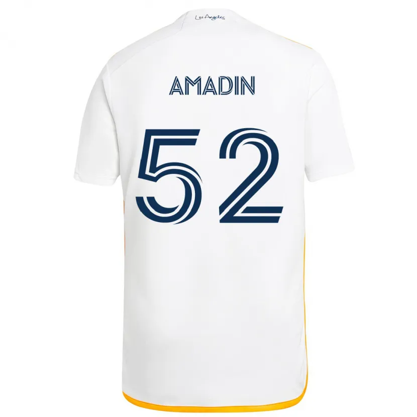 Danxen Damen Elijah Amadin #52 Weiß Gelb Heimtrikot Trikot 2024/25 T-Shirt Schweiz