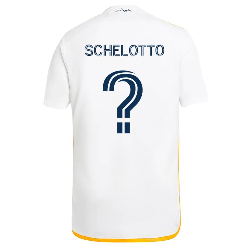 Danxen Damen Nicolas Barros Schelotto #0 Weiß Gelb Heimtrikot Trikot 2024/25 T-Shirt Schweiz