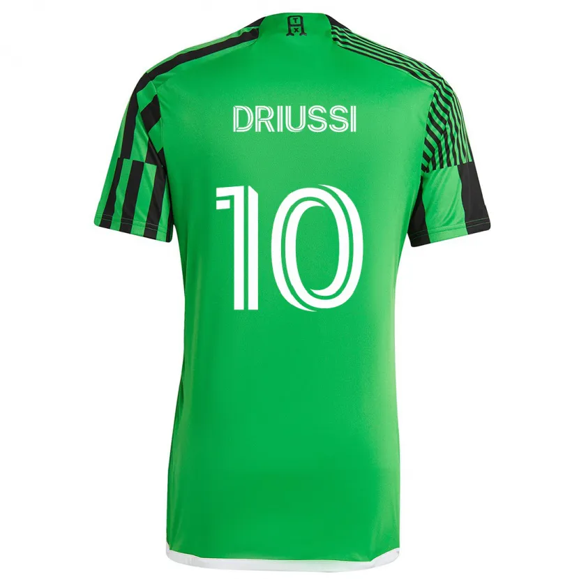 Danxen Damen Sebastián Driussi #10 Grün Schwarz Heimtrikot Trikot 2024/25 T-Shirt Schweiz