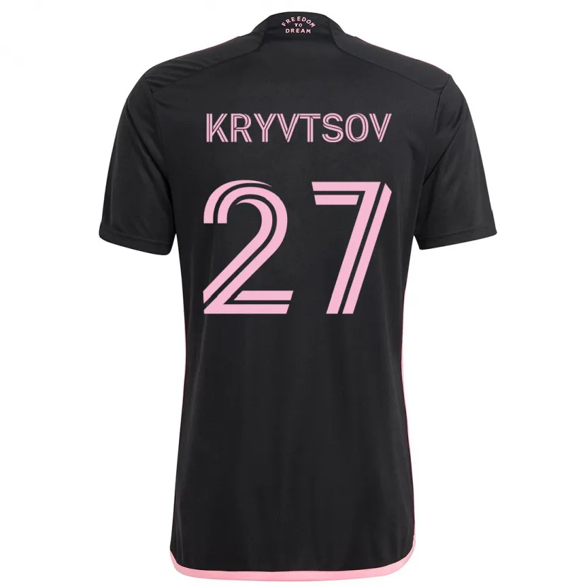 Danxen Damen Sergiy Kryvtsov #27 Schwarz Auswärtstrikot Trikot 2024/25 T-Shirt Schweiz