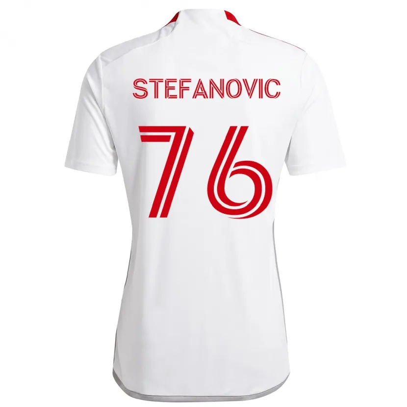 Danxen Damen Lazar Stefanovic #76 Weiß Rot Auswärtstrikot Trikot 2024/25 T-Shirt Schweiz