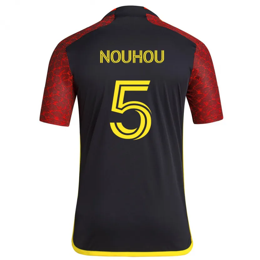 Danxen Damen Nouhou #5 Rot Schwarz Auswärtstrikot Trikot 2024/25 T-Shirt Schweiz