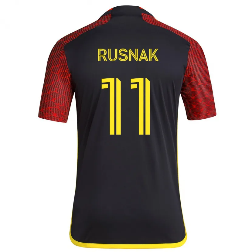 Danxen Damen Albert Rusnák #11 Rot Schwarz Auswärtstrikot Trikot 2024/25 T-Shirt Schweiz