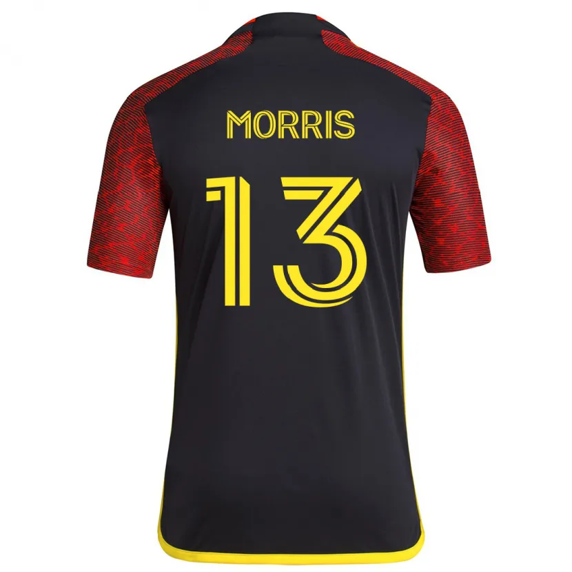 Danxen Damen Jordan Morris #13 Rot Schwarz Auswärtstrikot Trikot 2024/25 T-Shirt Schweiz