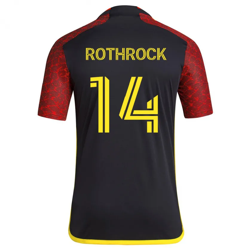 Danxen Damen Paul Rothrock #14 Rot Schwarz Auswärtstrikot Trikot 2024/25 T-Shirt Schweiz