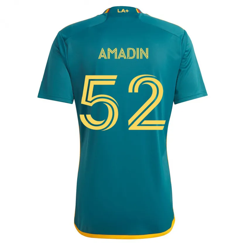 Danxen Damen Elijah Amadin #52 Grün Gelb Auswärtstrikot Trikot 2024/25 T-Shirt Schweiz