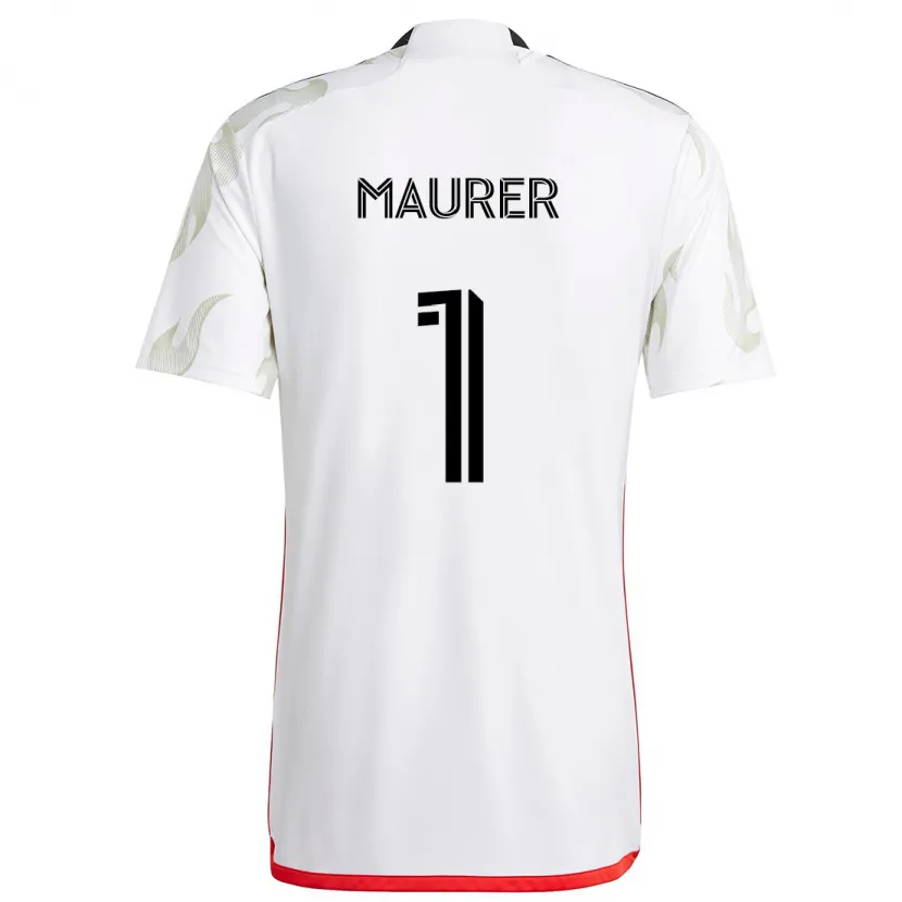 Danxen Damen Jimmy Maurer #1 Weiß Rot Schwarz Auswärtstrikot Trikot 2024/25 T-Shirt Schweiz