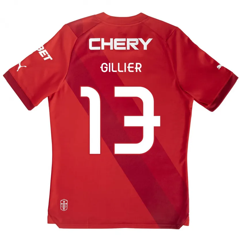 Danxen Damen Thomas Gillier #13 Rot-Weiss Auswärtstrikot Trikot 2024/25 T-Shirt Schweiz