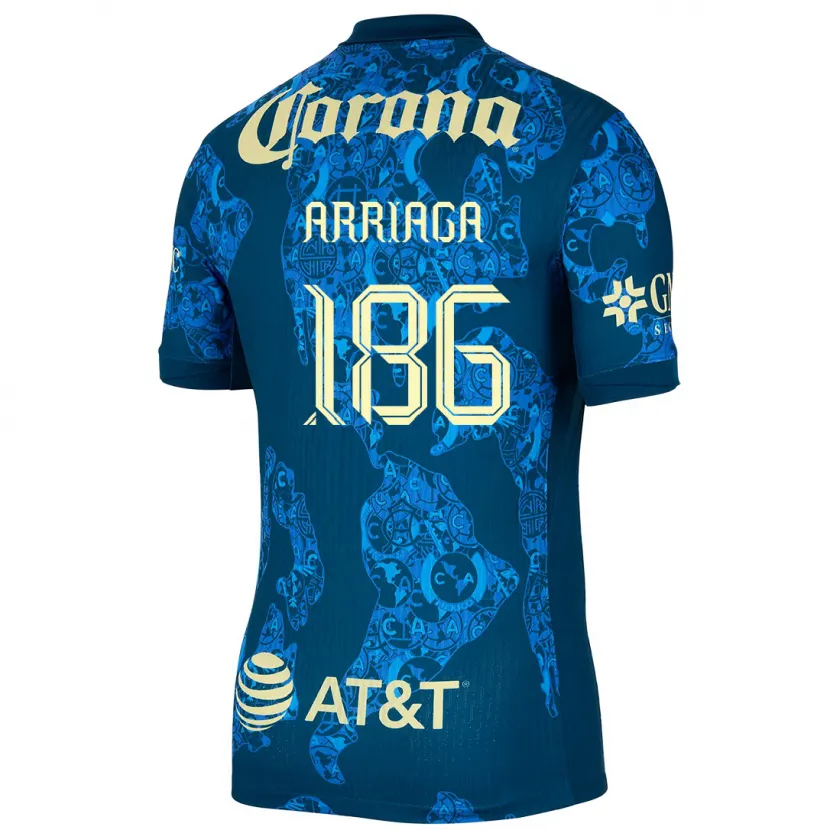 Danxen Damen Diego Arriaga #186 Blau Gelb Auswärtstrikot Trikot 2024/25 T-Shirt Schweiz