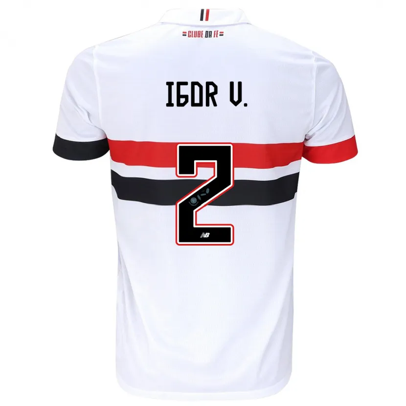 Danxen Kinder Igor Vinícius #2 Weiß Rot Schwarz Heimtrikot Trikot 2024/25 T-Shirt Schweiz