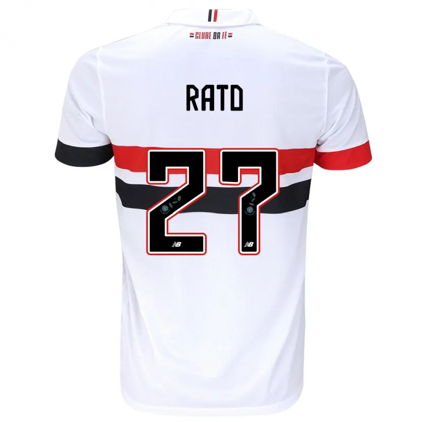 Danxen Kinder Wellington Rato #27 Weiß Rot Schwarz Heimtrikot Trikot 2024/25 T-Shirt Schweiz