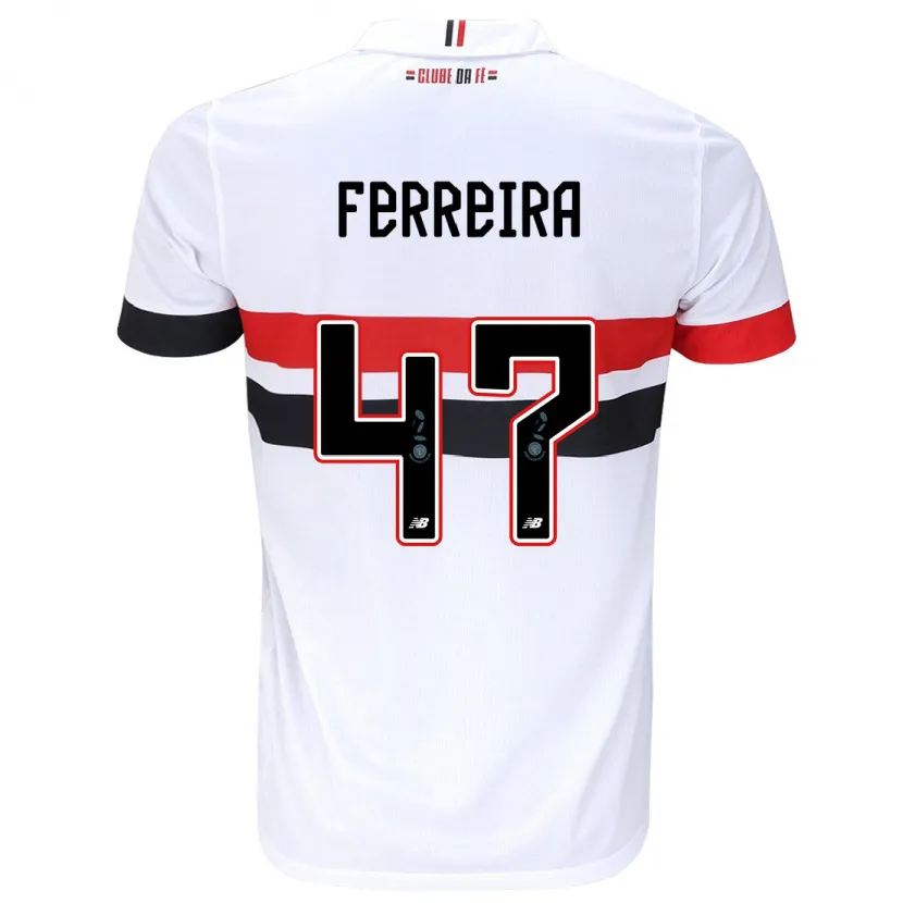 Danxen Kinder Ferreirinha #47 Weiß Rot Schwarz Heimtrikot Trikot 2024/25 T-Shirt Schweiz