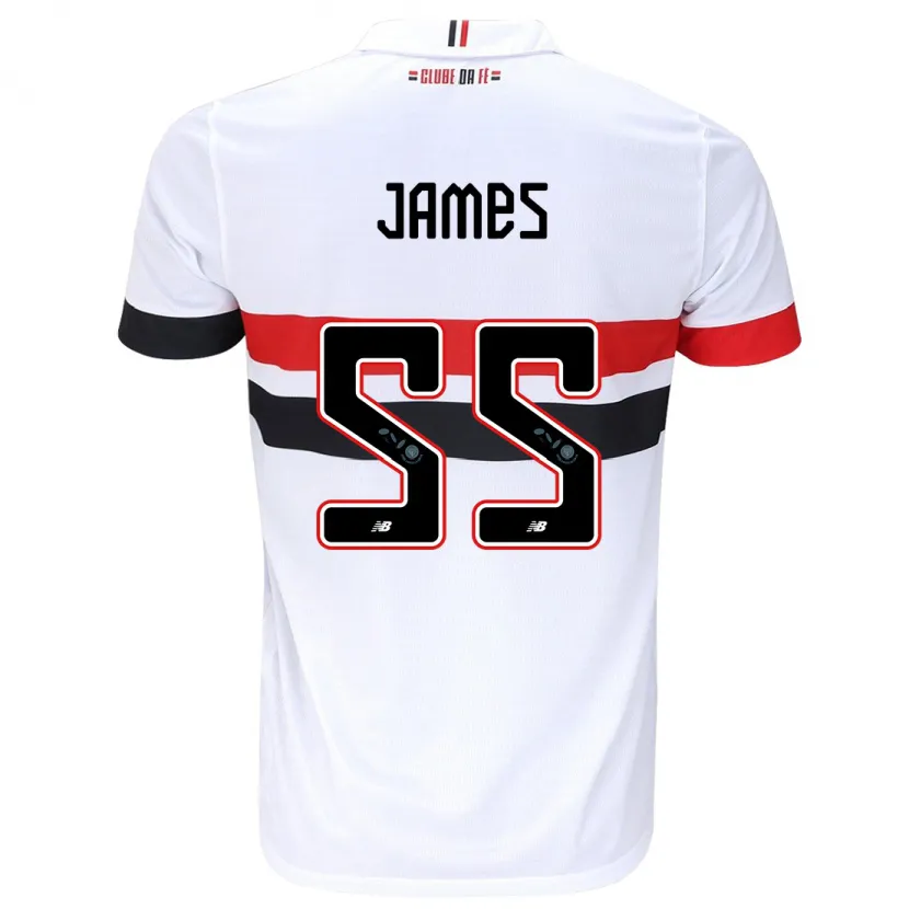 Danxen Kinder James Rodríguez #55 Weiß Rot Schwarz Heimtrikot Trikot 2024/25 T-Shirt Schweiz