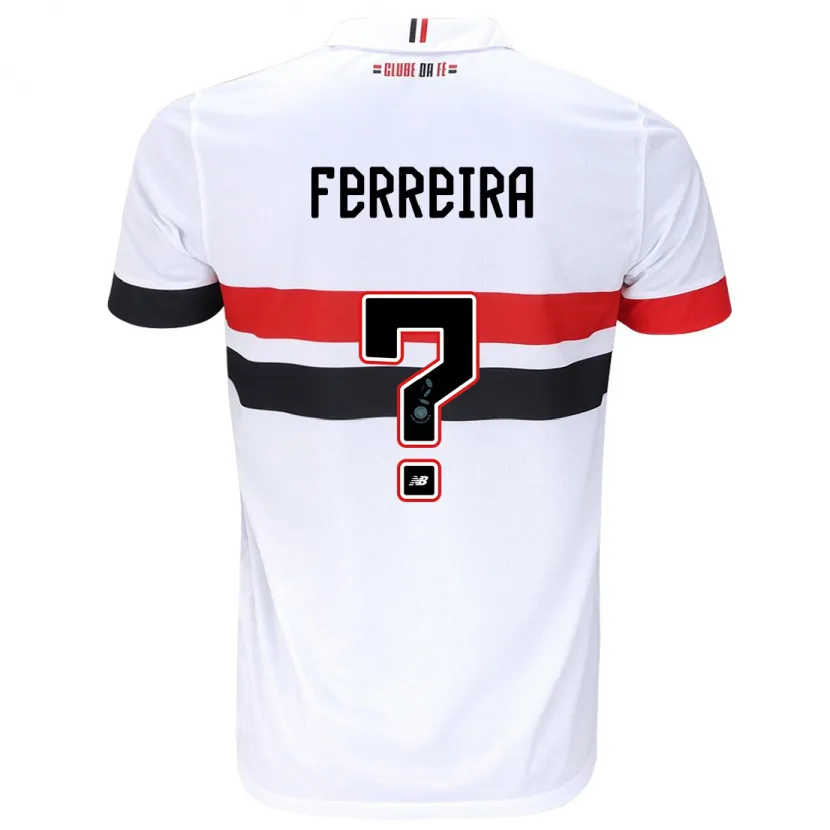 Danxen Kinder Lucas Ferreira #0 Weiß Rot Schwarz Heimtrikot Trikot 2024/25 T-Shirt Schweiz