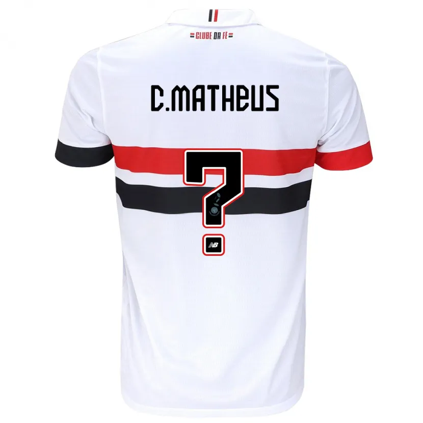 Danxen Kinder Caio Matheus #0 Weiß Rot Schwarz Heimtrikot Trikot 2024/25 T-Shirt Schweiz