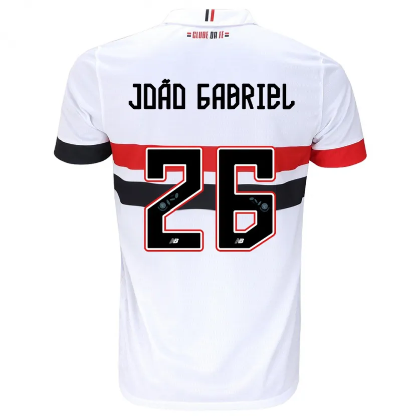 Danxen Kinder João Gabriel #26 Weiß Rot Schwarz Heimtrikot Trikot 2024/25 T-Shirt Schweiz