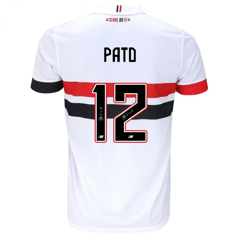 Danxen Kinder Alexandre Pato #12 Weiß Rot Schwarz Heimtrikot Trikot 2024/25 T-Shirt Schweiz