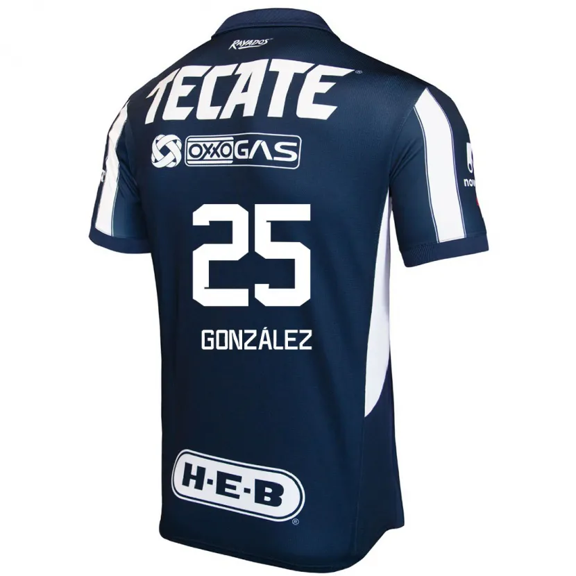 Danxen Kinder Jonathan González #25 Blau Rot Weiß Heimtrikot Trikot 2024/25 T-Shirt Schweiz