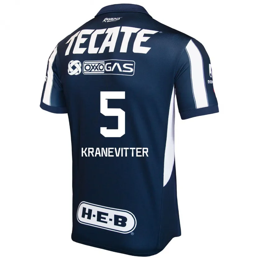 Danxen Kinder Matias Kranevitter #5 Blau Rot Weiß Heimtrikot Trikot 2024/25 T-Shirt Schweiz