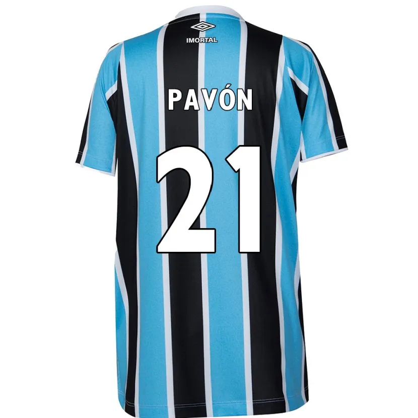 Danxen Kinder Cristian Pavón #21 Blau Schwarz Weiß Heimtrikot Trikot 2024/25 T-Shirt Schweiz