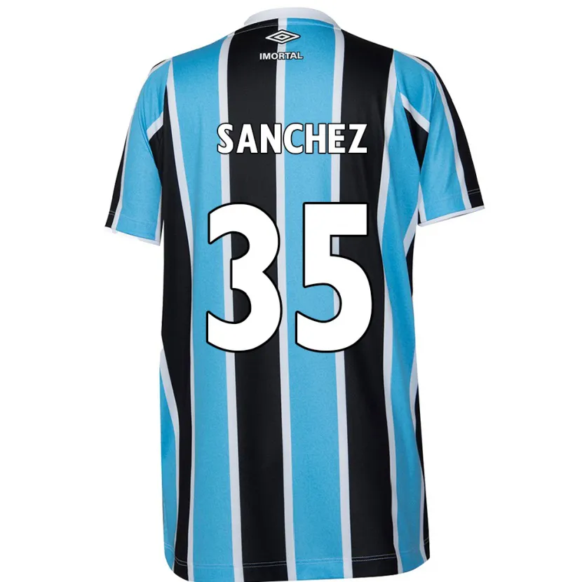 Danxen Kinder Lari Sanchez #35 Blau Schwarz Weiß Heimtrikot Trikot 2024/25 T-Shirt Schweiz