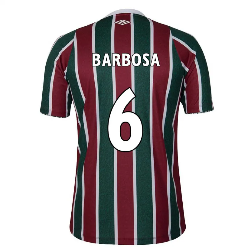 Danxen Kinder Diogo Barbosa #6 Grün Kastanienbraun Weiß Heimtrikot Trikot 2024/25 T-Shirt Schweiz