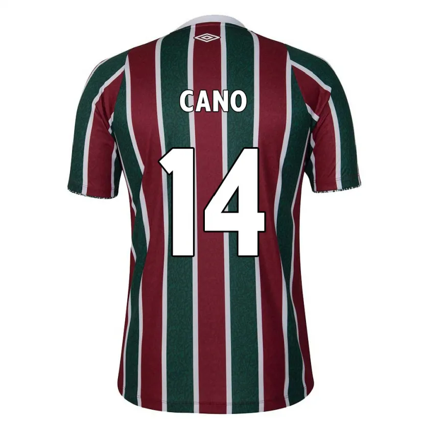 Danxen Kinder Germán Cano #14 Grün Kastanienbraun Weiß Heimtrikot Trikot 2024/25 T-Shirt Schweiz