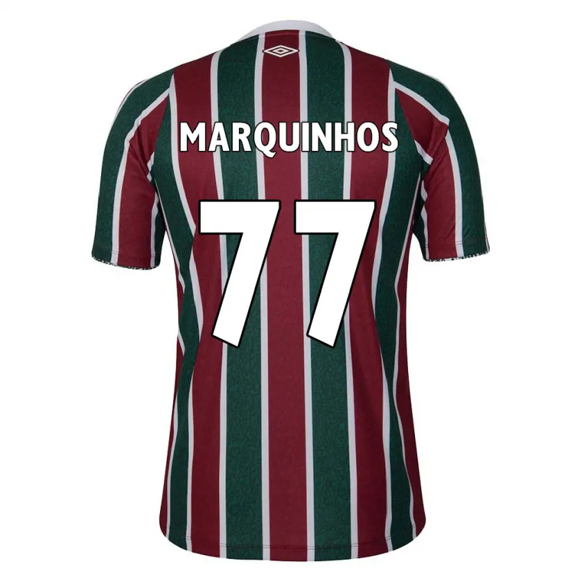 Danxen Kinder Marquinhos #77 Grün Kastanienbraun Weiß Heimtrikot Trikot 2024/25 T-Shirt Schweiz