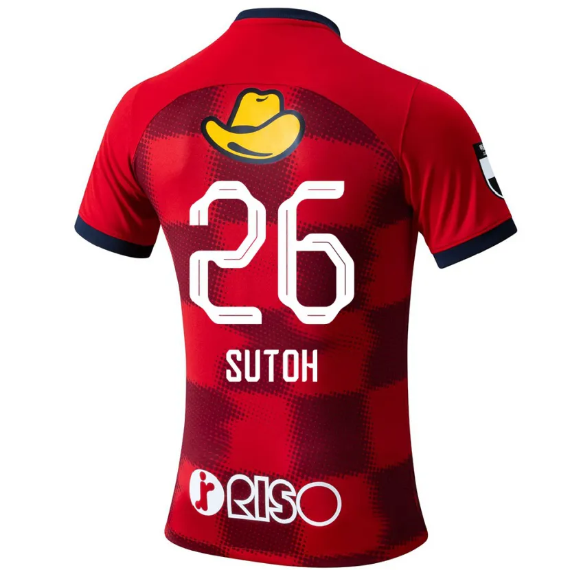 Danxen Kinder Naoki Suto #26 Rot Blau Weiß Heimtrikot Trikot 2024/25 T-Shirt Schweiz