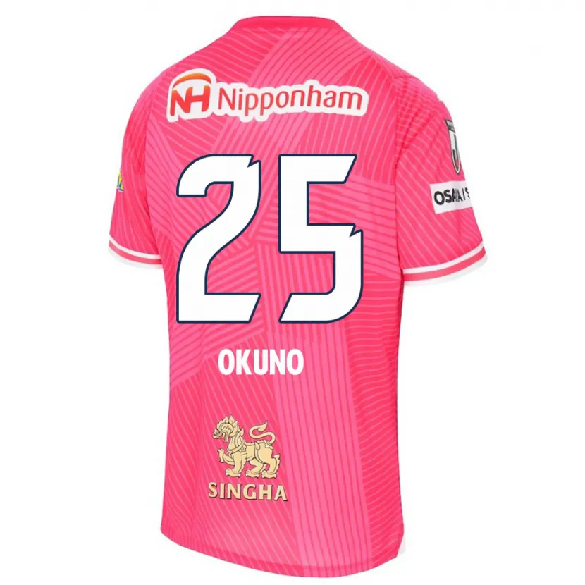 Danxen Kinder Hiroaki Okuno #25 Rosa Weiß Heimtrikot Trikot 2024/25 T-Shirt Schweiz