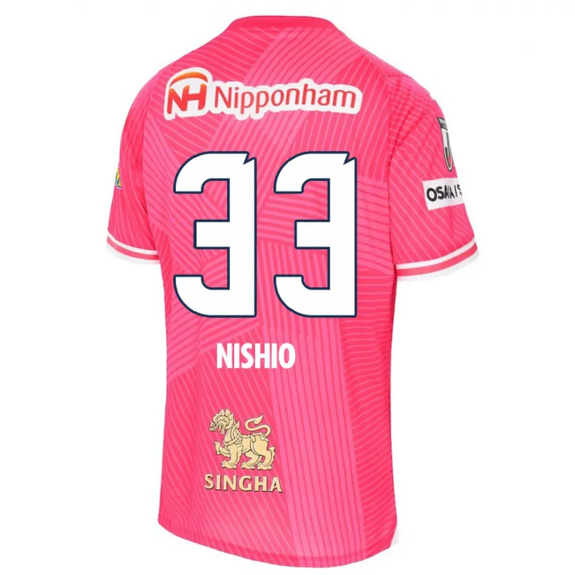 Danxen Kinder Ryuya Nishio #33 Rosa Weiß Heimtrikot Trikot 2024/25 T-Shirt Schweiz