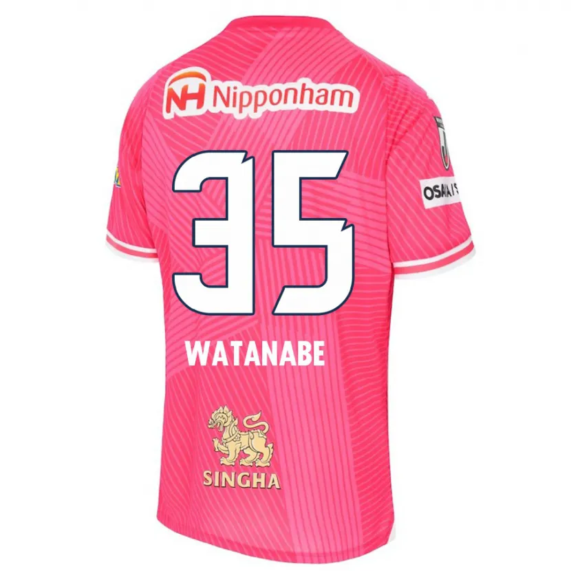 Danxen Kinder Ryo Watanabe #35 Rosa Weiß Heimtrikot Trikot 2024/25 T-Shirt Schweiz