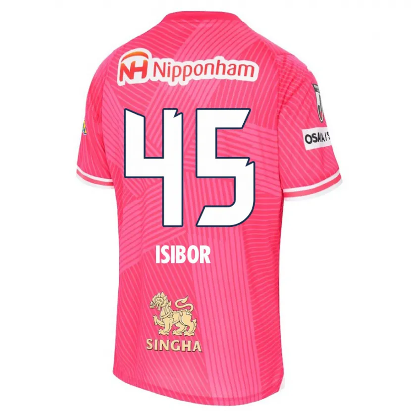 Danxen Kinder Ken Isibor #45 Rosa Weiß Heimtrikot Trikot 2024/25 T-Shirt Schweiz