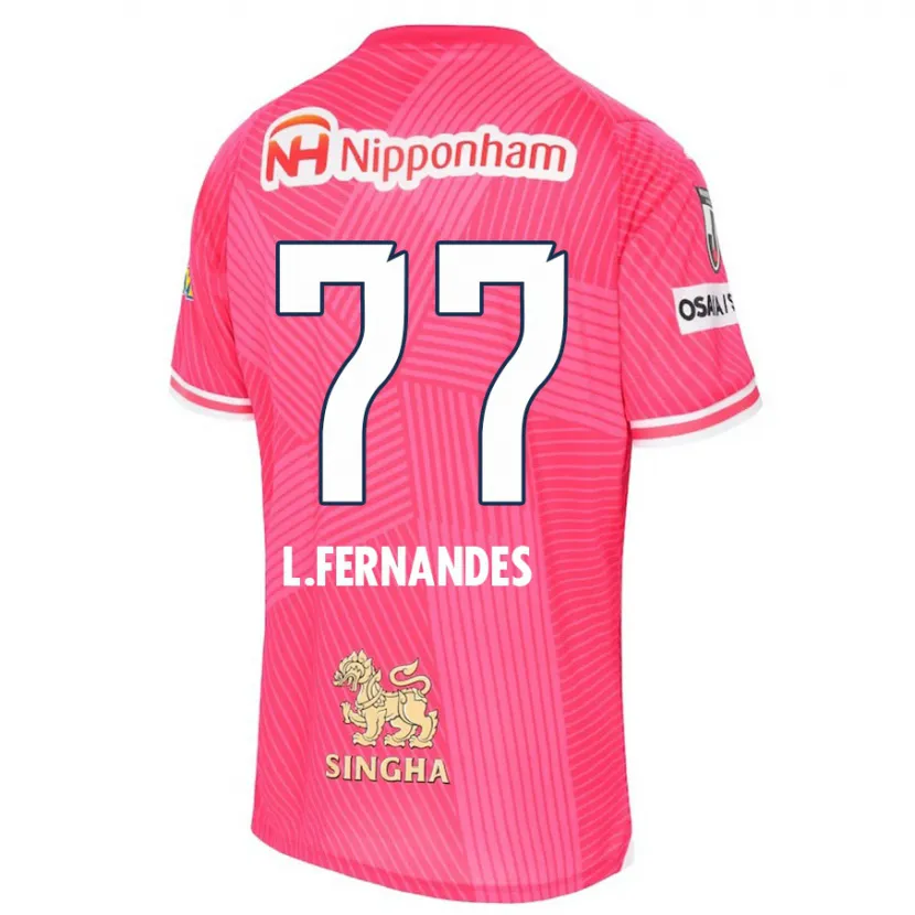 Danxen Kinder Lucas Fernandes #77 Rosa Weiß Heimtrikot Trikot 2024/25 T-Shirt Schweiz