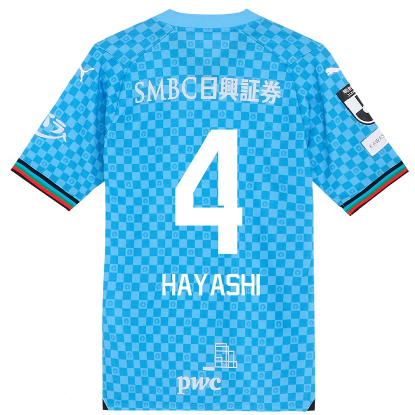 Danxen Kinder Shunsuke Hayashi #4 Azurblau Heimtrikot Trikot 2024/25 T-Shirt Schweiz