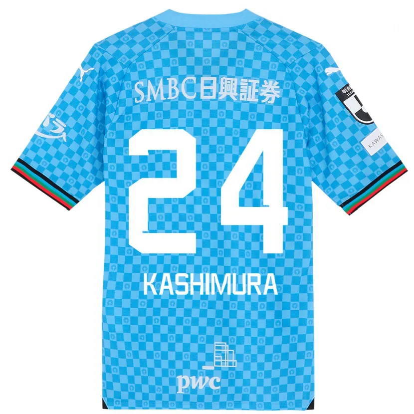 Danxen Kinder Ryota Kashimura #24 Azurblau Heimtrikot Trikot 2024/25 T-Shirt Schweiz