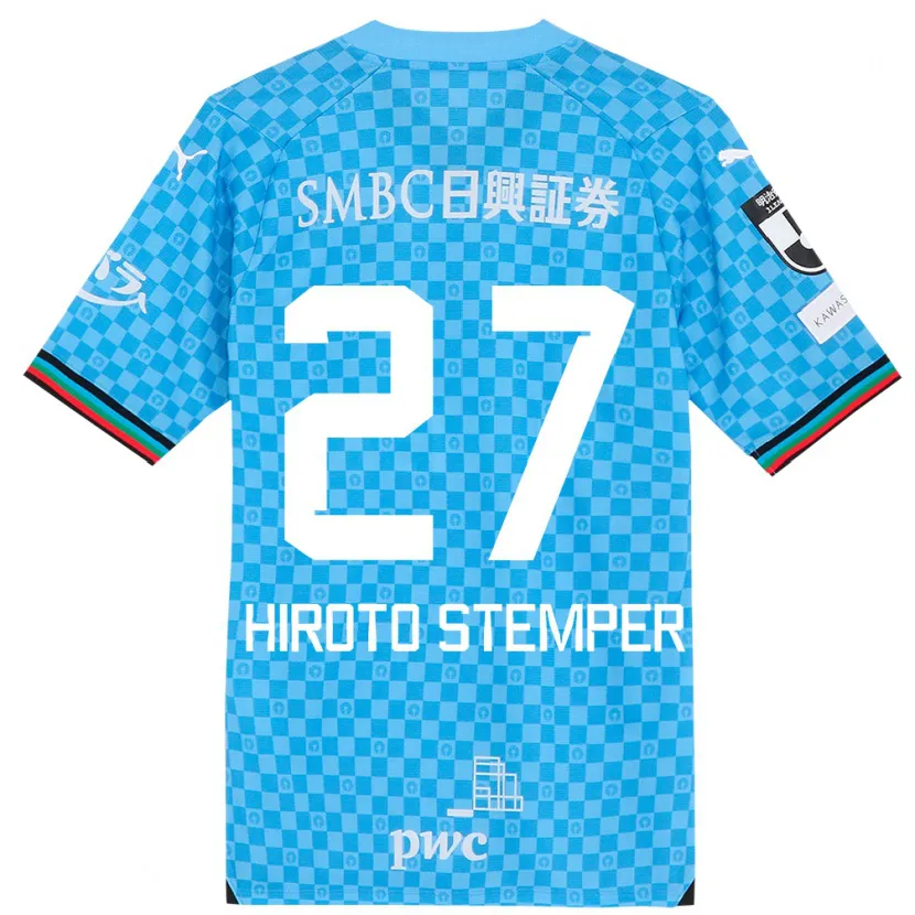 Danxen Kinder Luka Hiroto Stemper #27 Azurblau Heimtrikot Trikot 2024/25 T-Shirt Schweiz